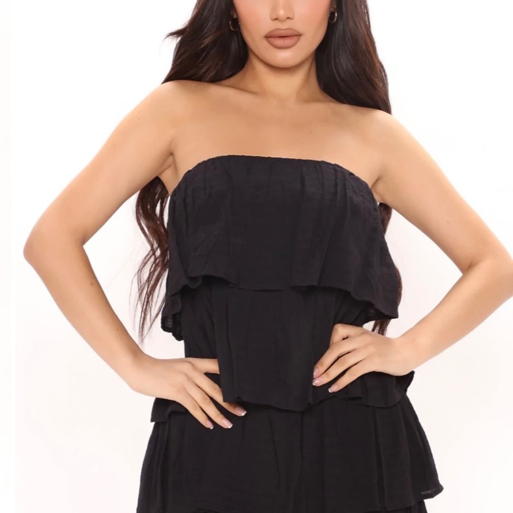 Black Fashion Nova Ruffle It Up Minidress